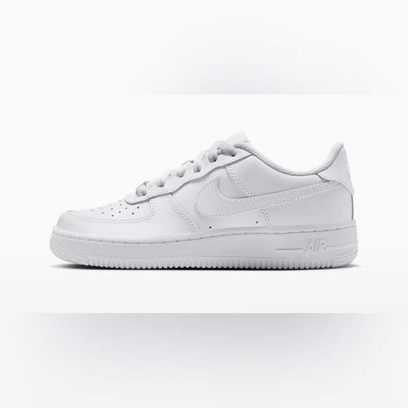 NIKE Size 5.5 Youth Boys White Air Force One Monotone Low-Rise Lace Up Sneakers - Picture 4 of 14